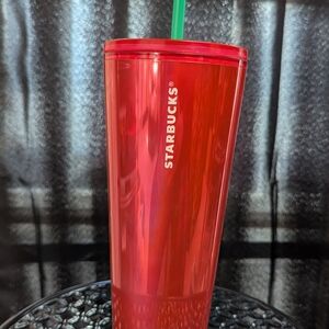 Starbucks Red Tumbler with Straw